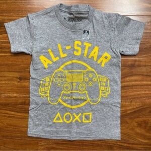 NWT New Ripple Junction PlayStation Kids All Star Gray T-Shirt Size XS Casual